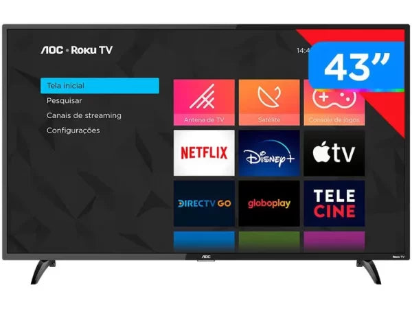 Tela Display Full Hd Led 43” Aoc 43S5195/78G