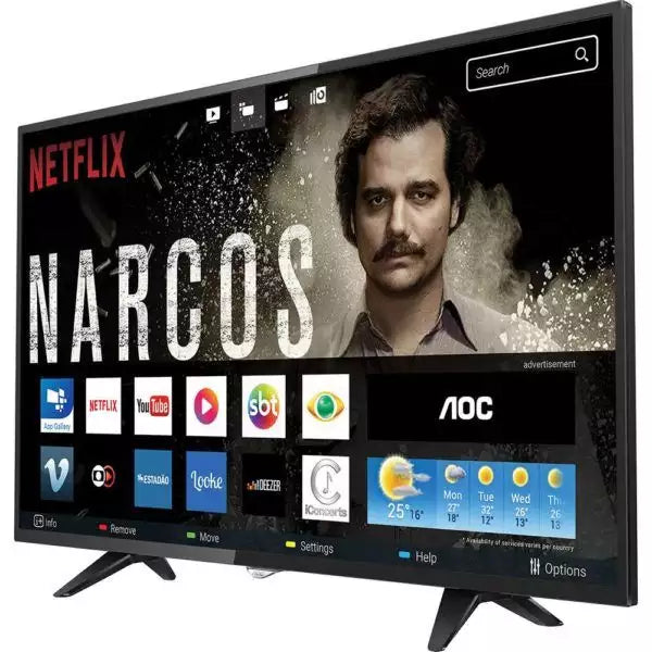 Tela Display Smart Tv Led 50” Aoc Le50S5970 Full Hd